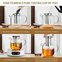 Glass Teapot with Mesh Infuser