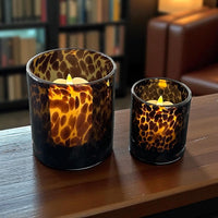 Tortoiseshell Glass Candle Holder