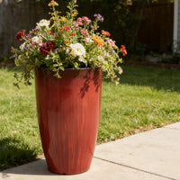 Red Glossy Planters (Set of 2)