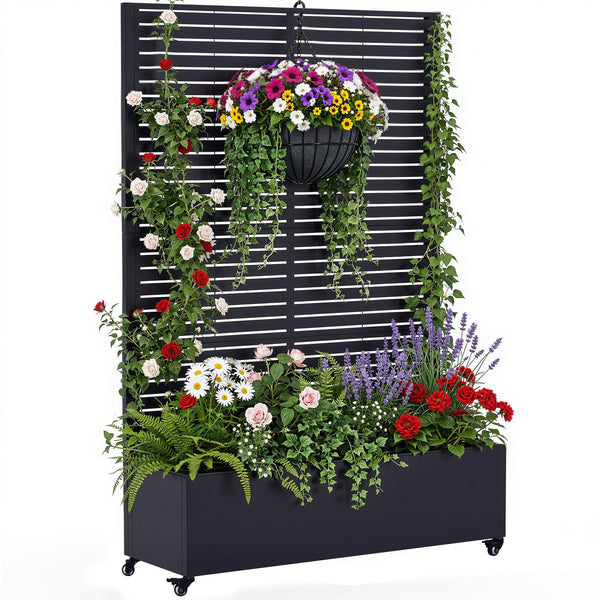 Steel Planter Box with Trellis