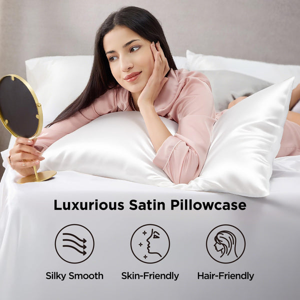 White Satin Pillowcases (Set of 4)