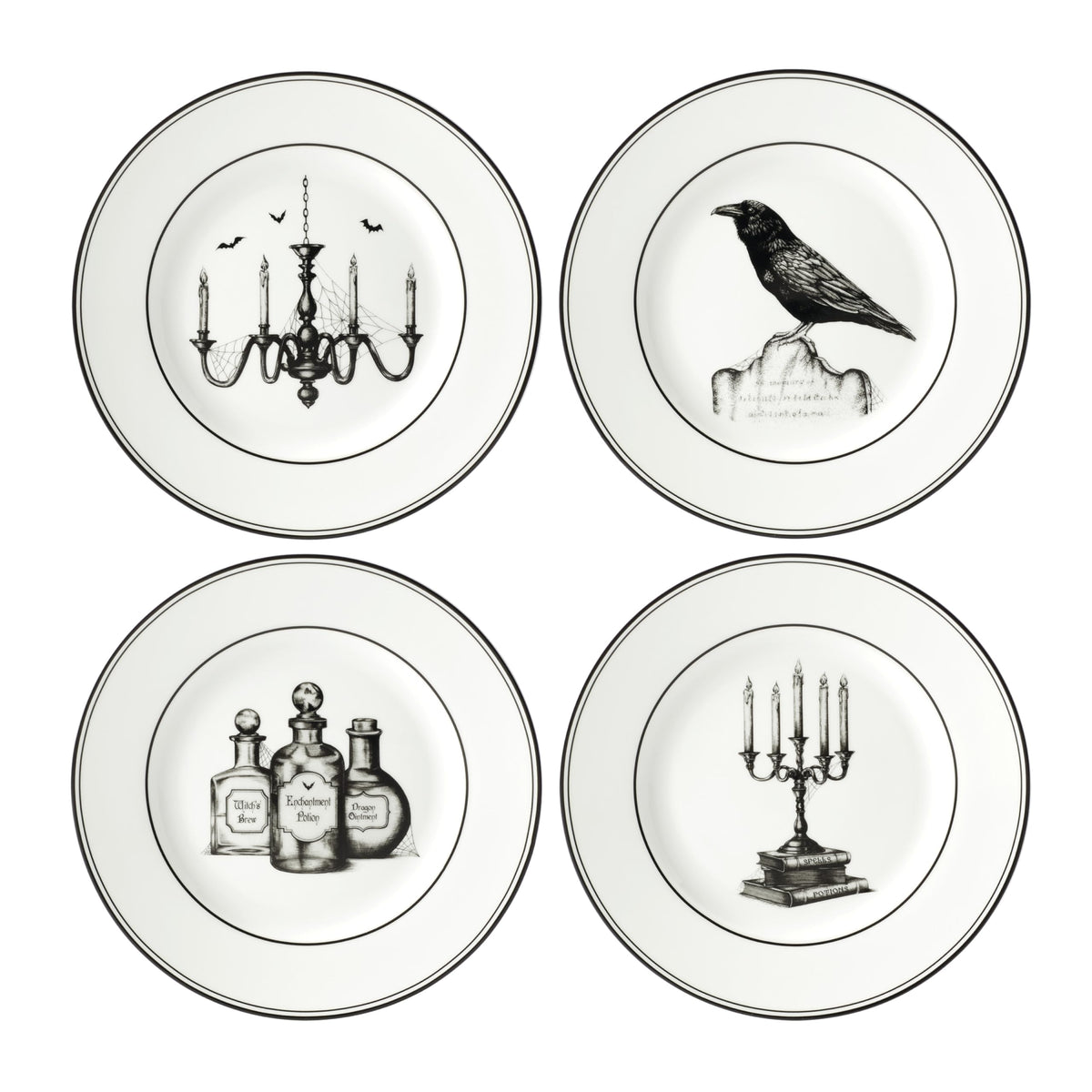 Halloween Dessert Plates (Set of 4)