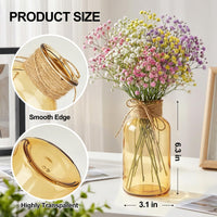 Gold Mason Jar Vases (Set of 6)