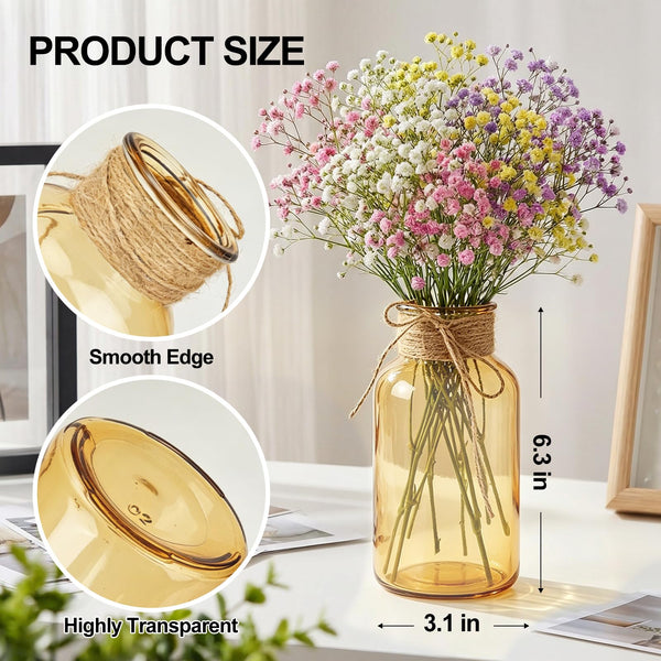 Gold Mason Jar Vases (Set of 6)