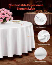 White Round Tablecloths (Set of 6)