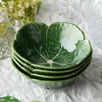 Green Cabbage Cereal Bowls (Set of 4)