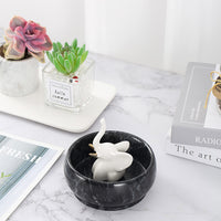 Black Marble Incense Bowl