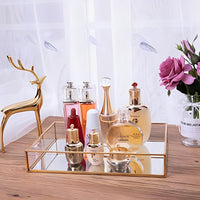 Gold Square Mirror Tray