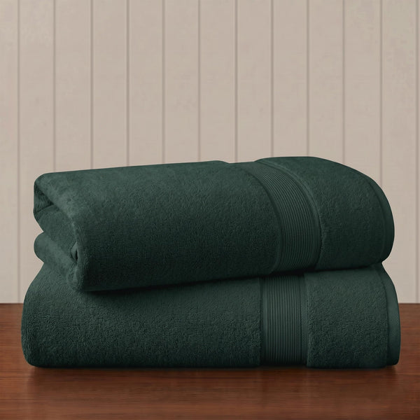 Green Cotton Bath Sheets (Set of 2)
