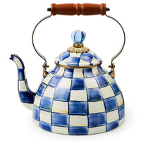 Blue Check Tea Kettle