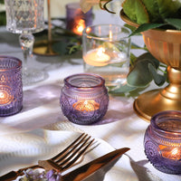 Purple Votive Candle Holders
