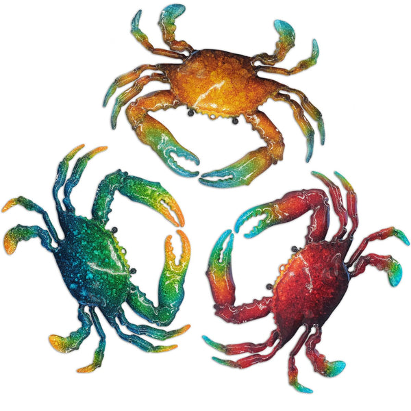 Metal Crab Wall Decor (Set of 3)
