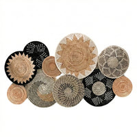 Woven Basket Wall Plates (Set of 10)