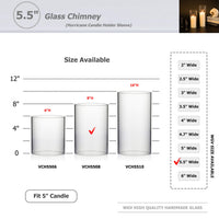 Clear Glass Hurricane Candle Sleeve