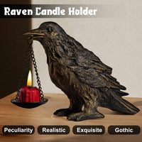 Gothic Raven Tealight Holders (Set of 2)
