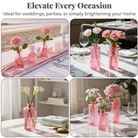 Pink Flower Bud Vases (Set of 12)