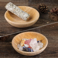 Golden Travertine Incense Holder