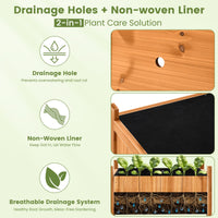 Fir Wood Planter Boxes (Set of 2)