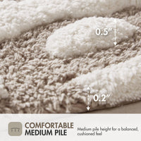 Taupe Cotton Bath Rug