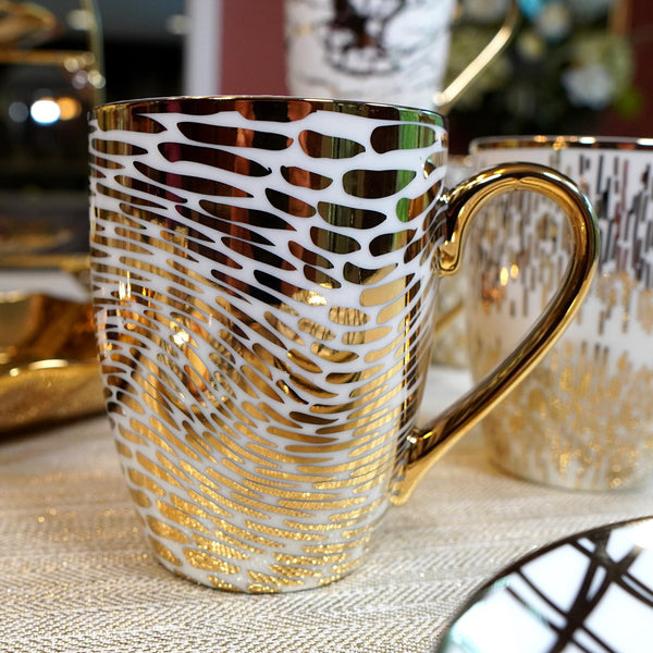 Gold Porcelain Mug Set