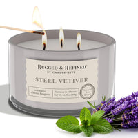 Steel Vetiver 3-Wick Candle