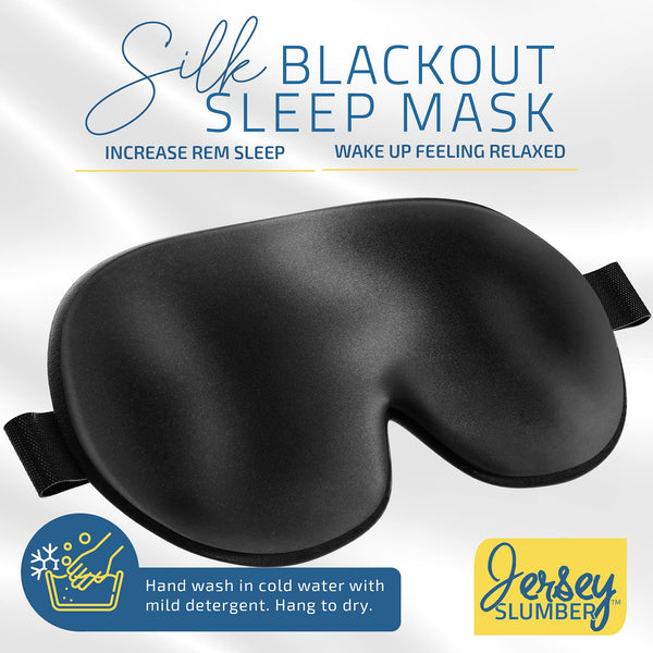 Black Silk Eye Mask (Set of 2)