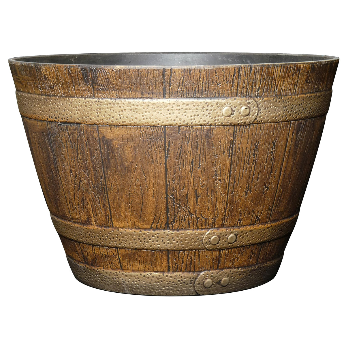Oak Whiskey Barrel Planter