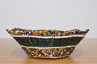 Green Beaded Wire Bowl