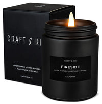 Smoky Fireside Wood Wick Candle