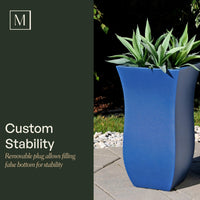Espresso Tall Square Planter
