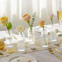 Clear Glass Bud Vases (Set of 6)