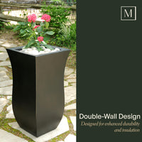 Espresso Tall Square Planter