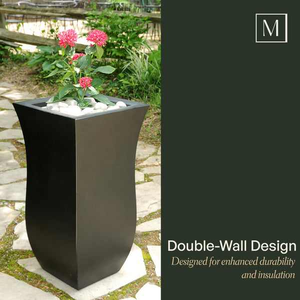 Espresso Tall Square Planter