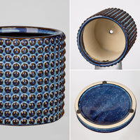 Blue Hobnail Planter Pots (Set of 2)