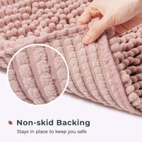 Dusty Pink Chenille Bath Mat
