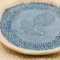Blue Pottery Hearts Bowl
