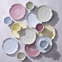 Yellow Floral Dessert Bowls (Set of 4)