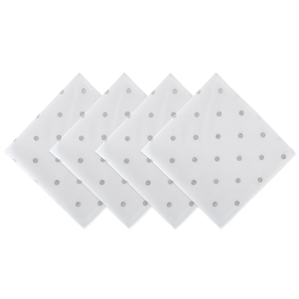 Silver Polka Dot Napkins (Set of 4)