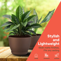 Brown Planter Pots (Set of 3)
