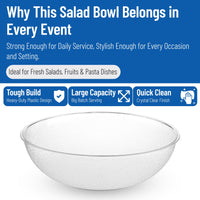 Clear Pebbled Salad Bowl