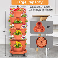 Red Vertical Garden Planter