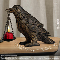 Gothic Raven Tealight Holders (Set of 2)