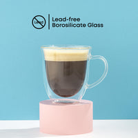 Brown Double-Wall Mugs (Set of 2)
