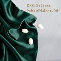 Blackish Green Silk Pillowcase