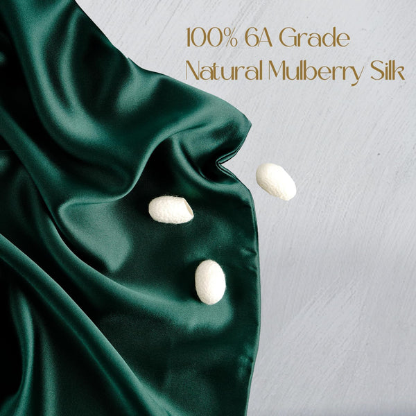 Blackish Green Silk Pillowcase