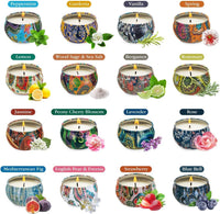 Scented Tin Candles (Set of 16)