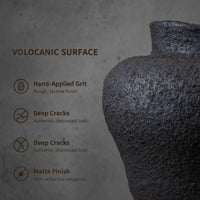 Black Frosted Ceramic Vase
