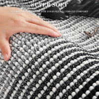 Black Chenille Bath Mat (Set of 2)