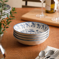 Iris Blue Pasta Bowls (Set of 4)