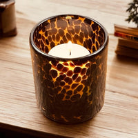 Tortoiseshell Glass Candle Holder